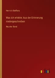 Cover von Was ich erlebte: Aus der Erinnerung niedergeschreiben