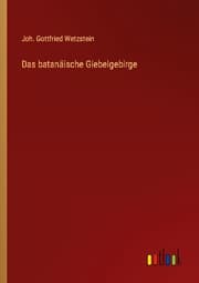 Cover von Das batanäische Giebelgebirge
