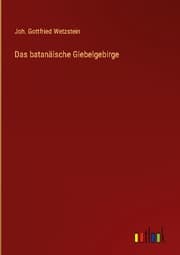 Cover von Das batanäische Giebelgebirge