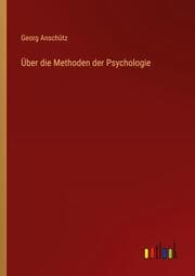Cover von Über die Methoden der Psychologie