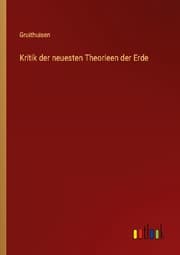 Cover von Kritik der neuesten Theorieen der Erde