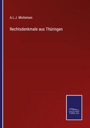 Cover von Rechtsdenkmale aus Thüringen