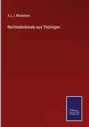Cover von Rechtsdenkmale aus Thüringen