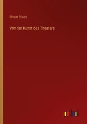 Cover von Von der Kunst des Theaters