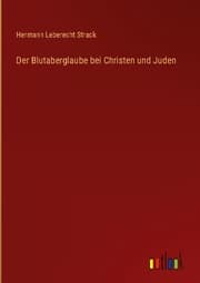 Cover von Der Blutaberglaube bei Christen und Juden