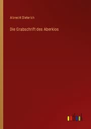 Cover von Die Grabschrift des Aberkios