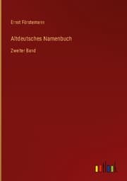 Cover von Altdeutsches Namenbuch