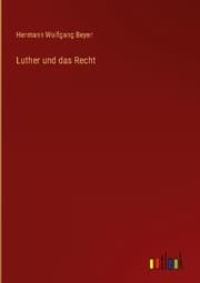 Cover von Luther und das Recht