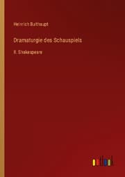 Cover von Dramaturgie des Schauspiels