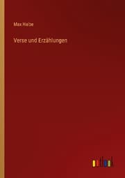 Cover von Verse und Erzählungen