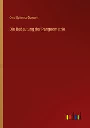 Cover von Die Bedeutung der Pangeometrie