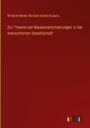 Cover von Zur Theorie der Massenerscheinungen in der menschlichen Gesellschaft