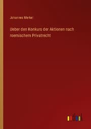 Cover von Ueber den Konkurs der Aktionen nach roemischem Privatrecht