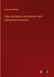 Cover von Ueber den Konkurs der Aktionen nach roemischem Privatrecht