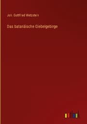 Cover von Das batanäische Giebelgebirge