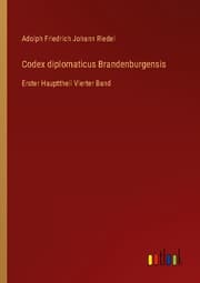 Cover von Codex diplomaticus Brandenburgensis