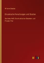 Cover von Etruskische Forschungen und Studien