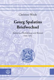 Cover von Georg Spalatins Briefwechsel