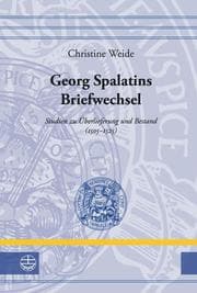 Cover von Georg Spalatins Briefwechsel