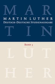 Cover von Martin Luther: Deutsch-Deutsche Studienausgabe. Band 3