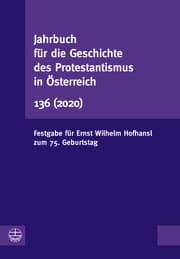 Cover von Jahrbuch für die Geschichte des Protestantismus in Österreich 136 (2020)