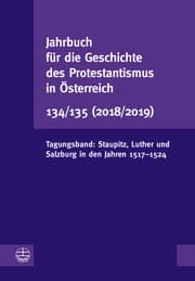 Cover von Jahrbuch für die Geschichte des Protestantismus in Österreich 134/135 (2018/2019)
