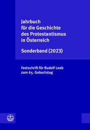 Cover von Jahrbuch für die Geschichte des Protestantismus in Österreich Sonderband (2023)