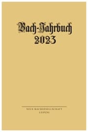 Cover von Bach-Jahrbuch 2023