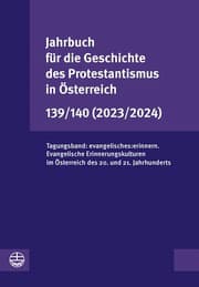 Cover von Jahrbuch für die Geschichte des Protestantismus in Österreich 139/140 (2023/2024)