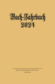 Cover von Bach-Jahrbuch 2024