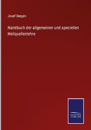 Cover von Handbuch der allgemeinen und speciellen Heilquellenlehre
