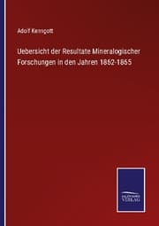 Cover von Uebersicht der Resultate Mineralogischer Forschungen in den Jahren 1862-1865