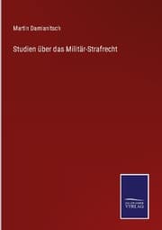 Cover von Studien über das Militär-Strafrecht