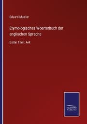 Cover von Etymologisches Woerterbuch der englischen Sprache