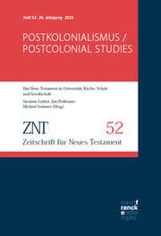 Cover von ZNT - Zeitschrift für Neues Testament 26. Jahrgang, Heft 52 (2023)