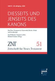 Cover von ZNT - Zeitschrift für Neues Testament 26. Jahrgang, Heft 51 (2023)
