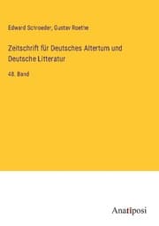 Cover von Zeitschrift für Deutsches Altertum und Deutsche Litteratur