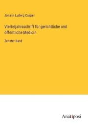 Cover von Vierteljahrsschrift für gerichtliche und öffentliche Medicin