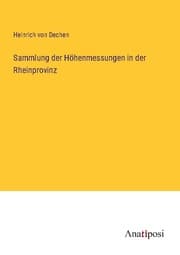 Cover von Sammlung der Höhenmessungen in der Rheinprovinz