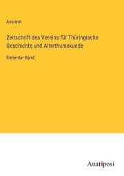 Cover von Zeitschrift des Vereins für Thüringische Geschichte und Alterthumskunde