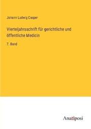 Cover von Vierteljahrsschrift für gerichtliche und öffentliche Medicin