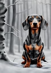 Cover von Winterzeit Notizbuch mit Dackel Hund Notizheft mit 55 Zitaten Leben und Hundeliebe Lustiges Geschenk zum Wichteln Weihnachten Dachshund Dackelfans Hundefans Frauen Mitarbeiten Kollegen Männer
