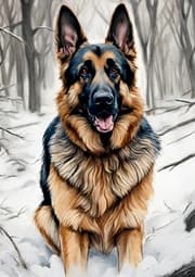 Cover von Hund Notizbuch Winter Deutscher Schäferhund Winterzeit Notizheft Journal Tagebuch mit 55 Zitaten Lebensweisheiten Hundeliebe Süße Geschenkidee Frauen Männer Teenager Wichtelgeschenk unter 15 Euro