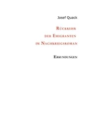 Cover von Rückkehr der Emigranten im Nachkriegsroman