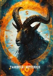 Cover von Tagebuch / Notizbuch Sternzeichen Steinbock
