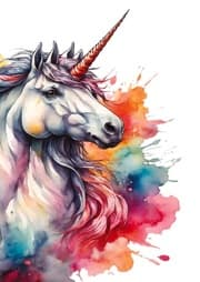 Cover von Blanko Notizbuch A4-Format, 200+ Seiten, Soft Cover, Register, Einhorn Regenbogen Original Miodenkmit Blank Notebook Perfekt als Notizbuch, Blankobuch, Leeres Tagebuch
