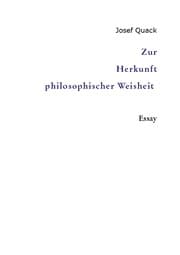 Cover von Zur Herkunft philosophischer Weisheit