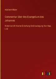Cover von Commentar über des Evangelium des Johannes