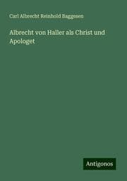 Cover von Albrecht von Haller als Christ und Apologet