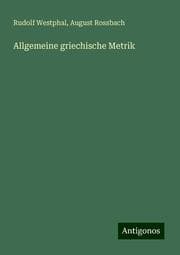 Cover von Allgemeine griechische Metrik